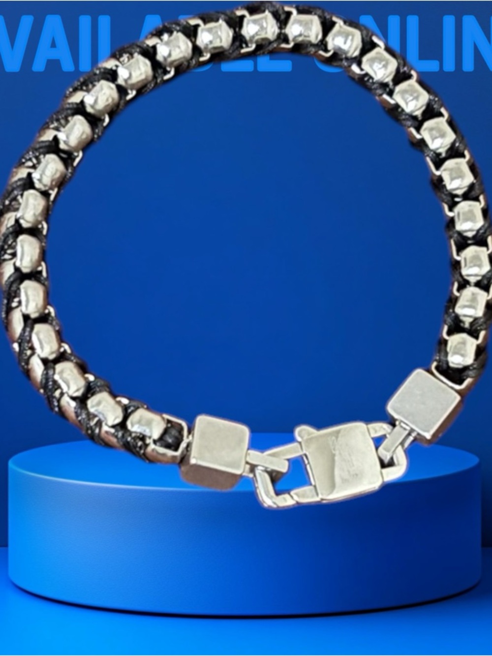Polished Box Chain Stainless Steel Bracelet with Lobster Clasp for Women/Men